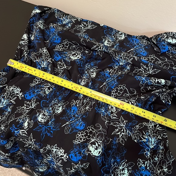 Candie’s Blue Floral Mini Dress | Lightweight Unlined Pull On Dress - Picture 12 of 14